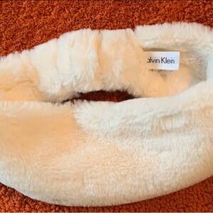 Calvin Klein Soft Cream Faux Fur Headband
